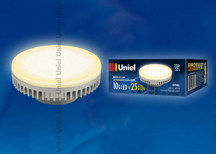 LED-GX70-10W/WW/GX70 Лампа светодиодная GX70 теплый белый свет. Упаковка картон