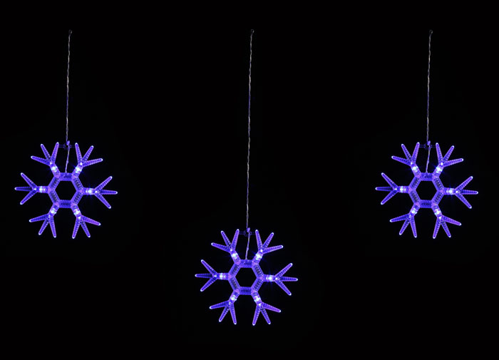 ULD-E1503-036/DTA BLUE IP20 SNOWFLAKES-1 Занавес светодиодный фигурный Снежинки-1